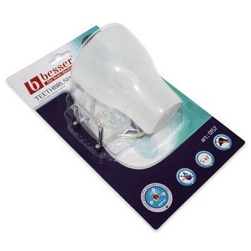 Склянка для зубних щіток Besser 9*10*15см з підставкою та кріпленням "SMART STICKER" KM-0157 KM-0157 фото