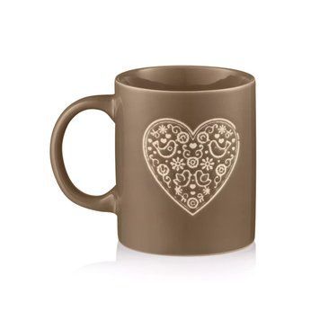 Чашка Ardesto Heart, 320 мл, кераміка, сіра AR3074G AR3074G фото